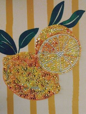 Sparkling Yellow Lemon Wall Art